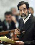 Saddam Hussein is cross-examined for the first time