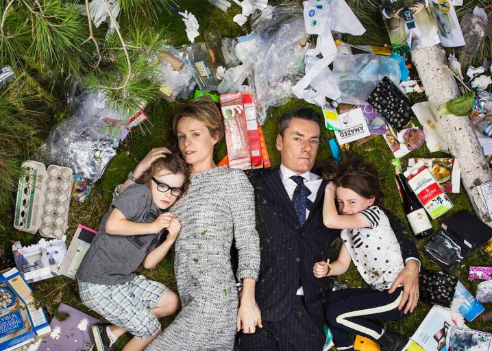 Gregg Segal photographs people with a week’s worth of their trash in his series, “7 Days of Garbage.”