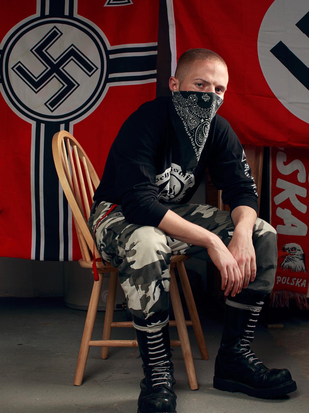 Adam Krause photographs Brooklyn skinheads in his series, “Greenpoint Brooklyn Nazi Skinheads.”