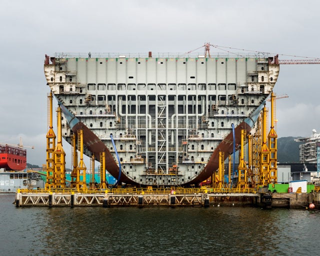 Photos of the Largest Ship in the World Being Built in South Korea