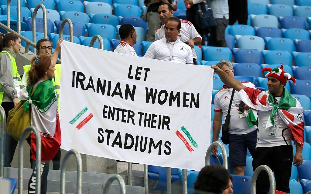 Iran arrests female photojournalist for attending soccer game dressed as a man | The Times of Israel