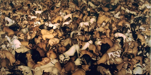 Mosh pit paintings by Dan Witz