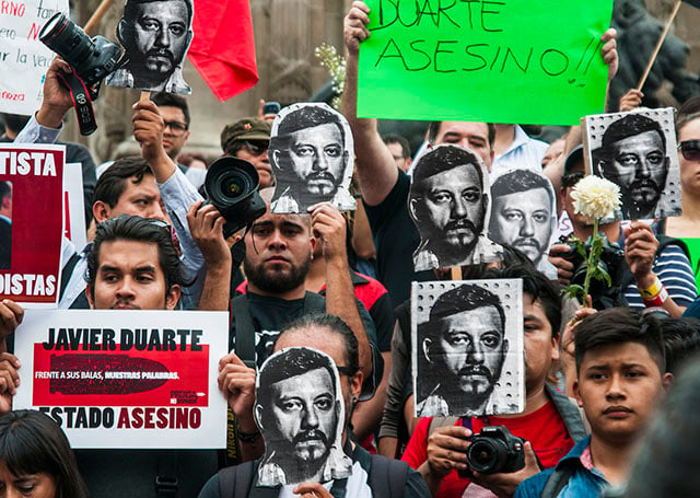 Thousands Rally in Mexico City to Protest the Murder of a Photojournalist